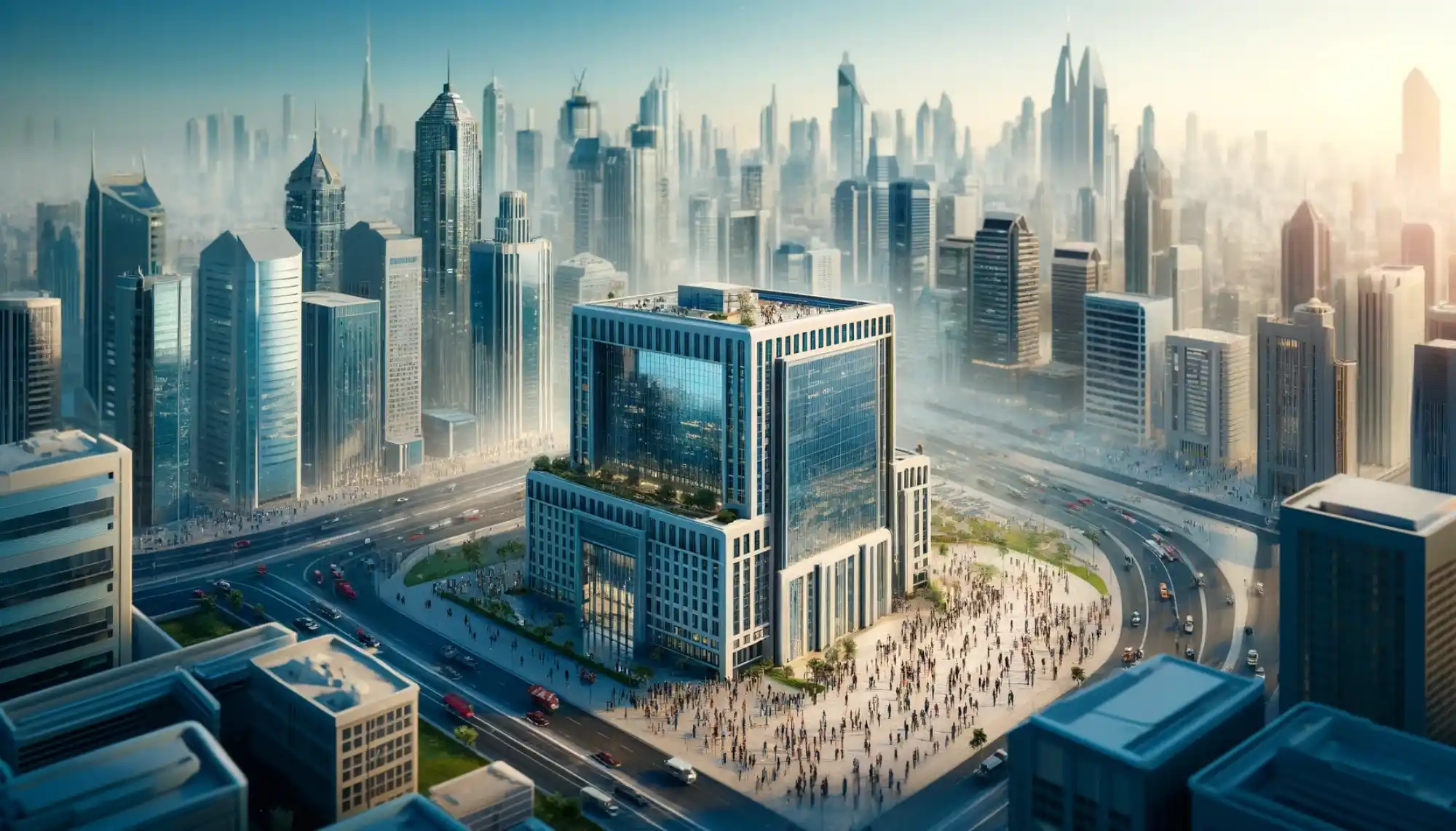 an digital art of Dubai UAE mainland Business area