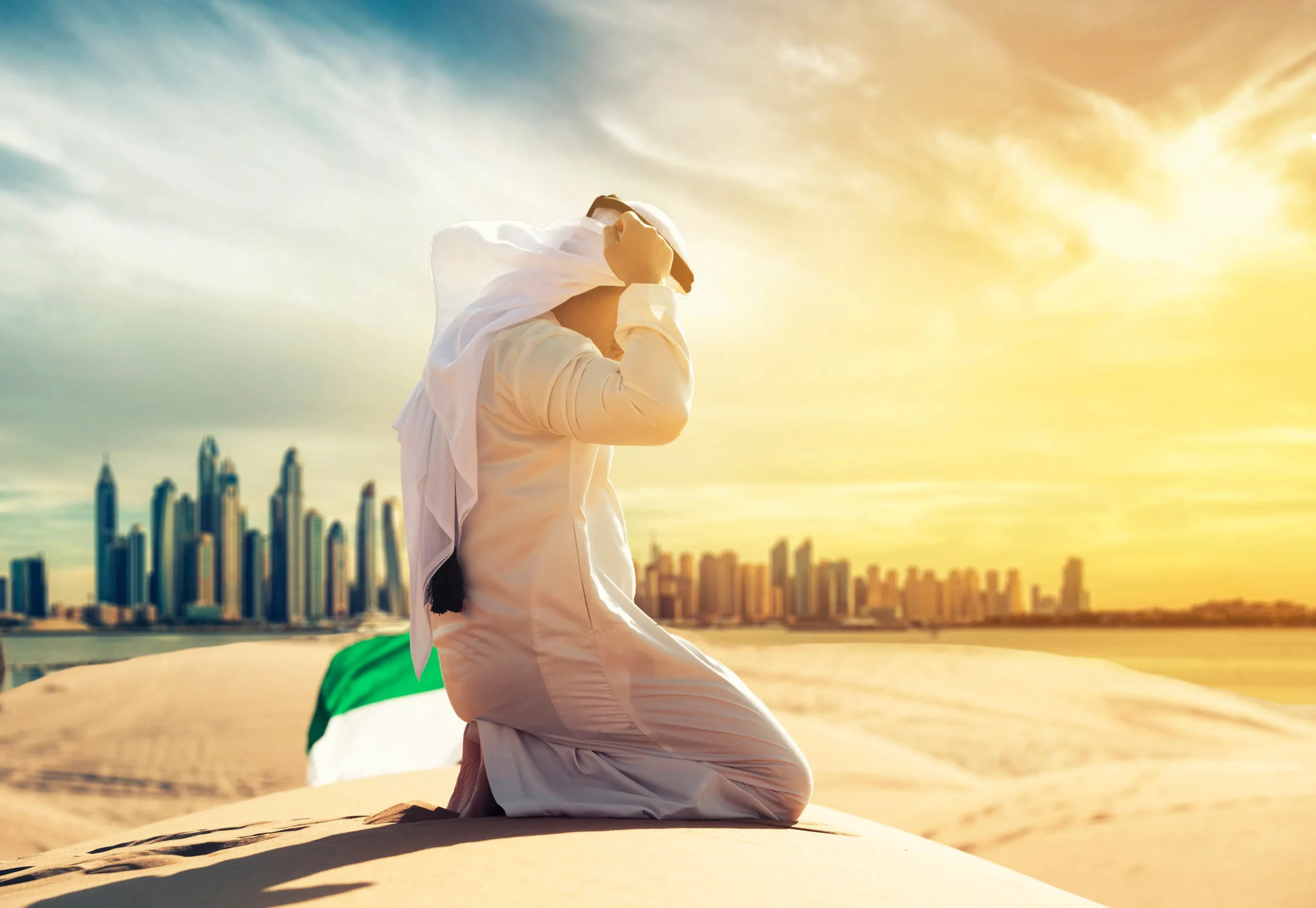 A man exhausted for body heat in dubai