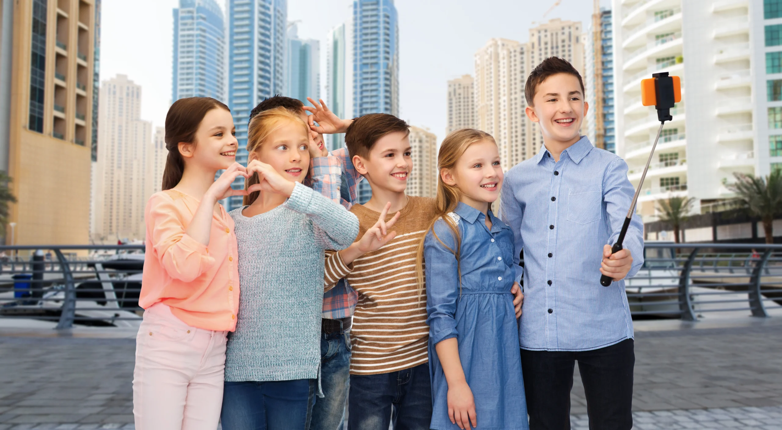 some children enjoying their birthday outdoor in dubai