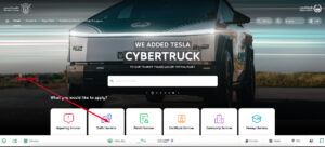 user interface of dubai police website