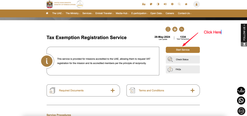 an image shows the user interface of MoFa for applying vat exemption certificate online