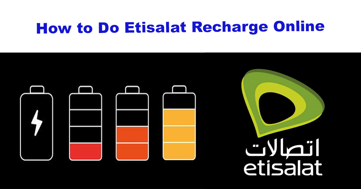 How to Do Etisalat Recharge Online