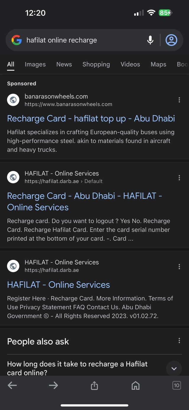 Can I Recharge Hafilat Card Online