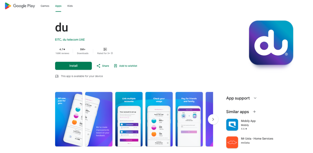 Du mobile on google play store