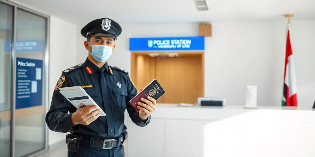 an visual iamge of police station in uae