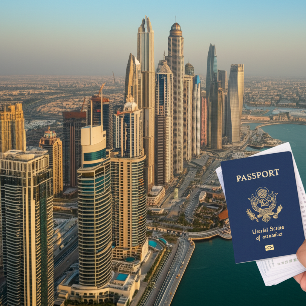 Generate a high-quality, relevant image prompt for an article about: Dubai Long-Term Visa: Must-Have