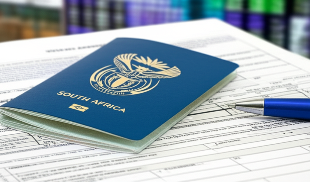 Generate a high-quality, relevant image prompt for an article about: Visa for South Africans: Essent