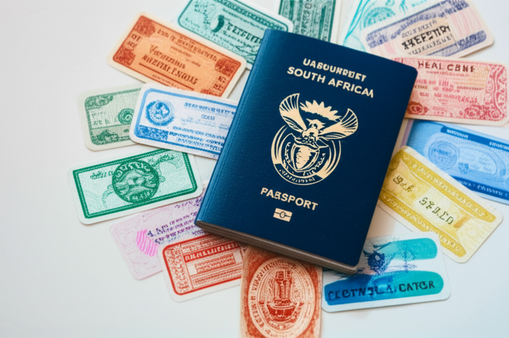 Generate a high-quality, relevant image prompt for an article about: Visa for South Africans: Essent