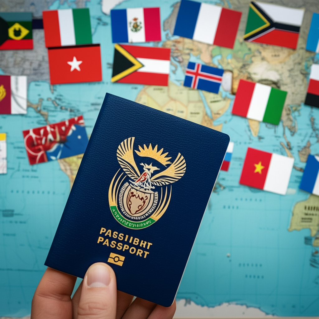 Generate a high-quality, relevant image prompt for an article about: Visa for South Africans: Essent