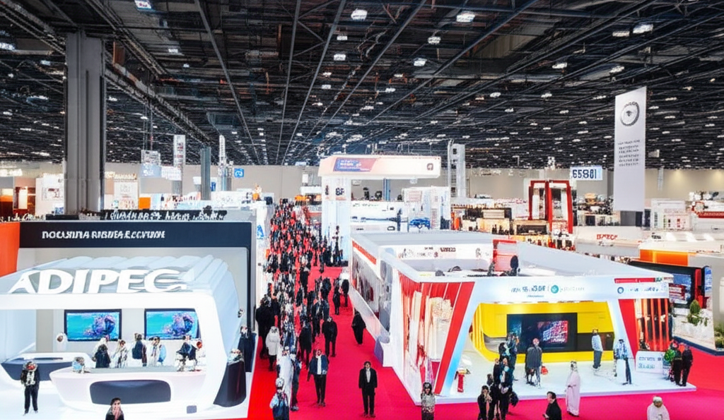 Generate a high-quality, relevant image prompt for an article about: ADIPEC: Exclusive Insights from