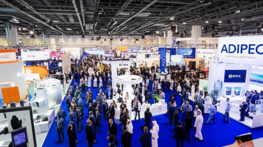 Generate a high-quality, relevant image prompt for an article about: ADIPEC: Exclusive Insights from