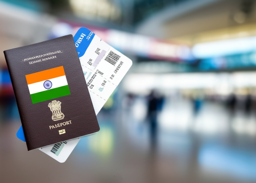 Generate a high-quality, relevant image prompt for an article about: Dubai Visa On Arrival For India