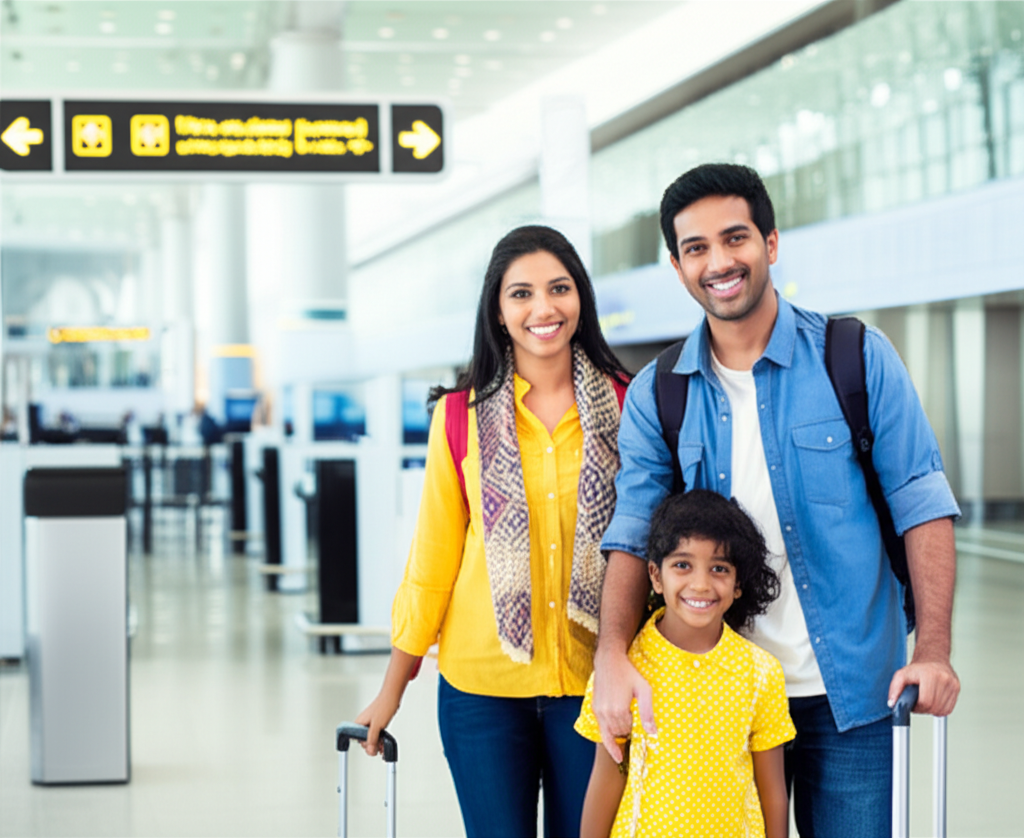 Generate a high-quality, relevant image prompt for an article about: Dubai Visa On Arrival For India