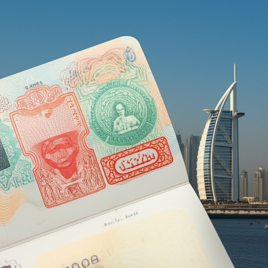 Generate a high-quality, relevant image prompt for an article about: Dubai Visa: Unbeatable Cheap Ra