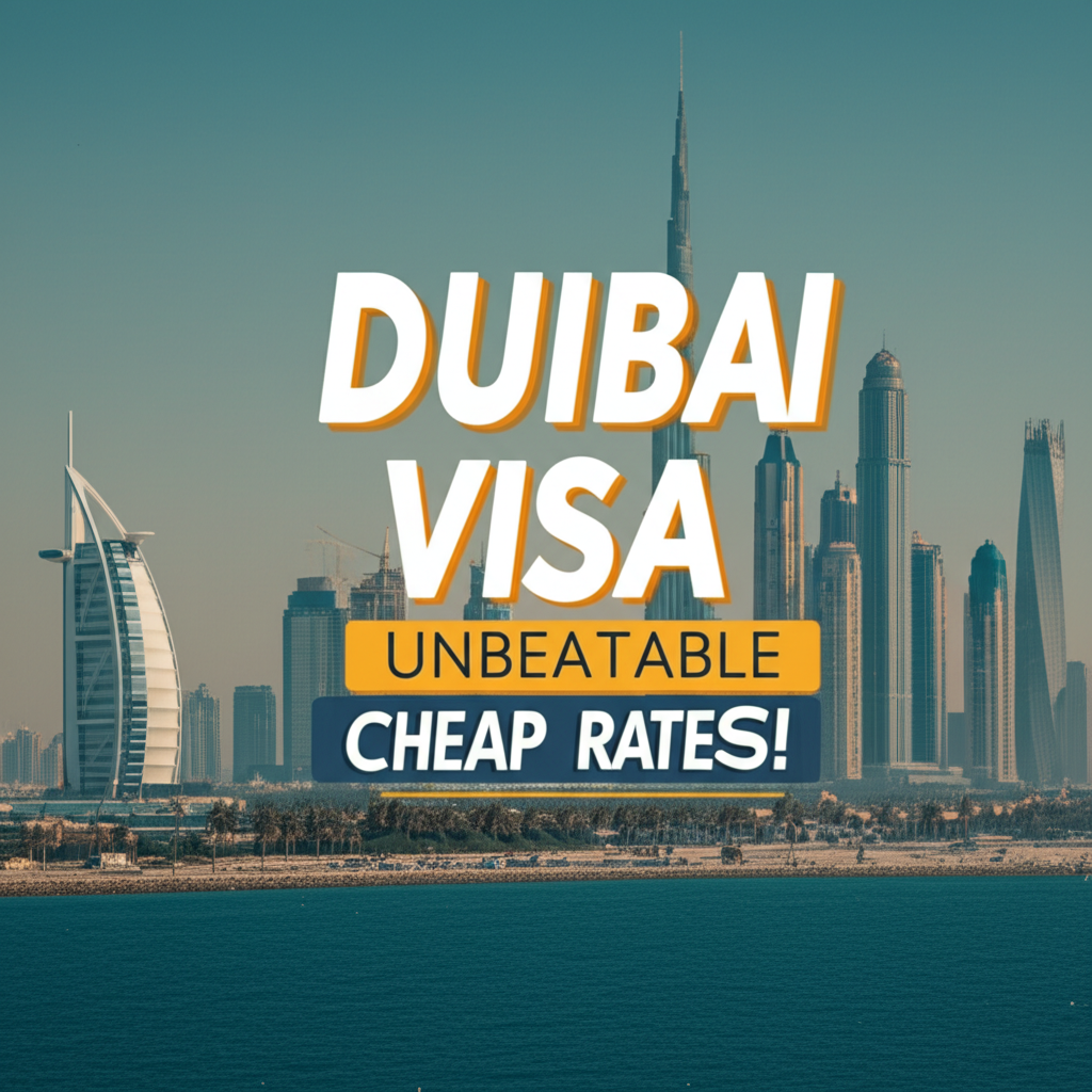 Generate a high-quality, relevant image prompt for an article about: Dubai Visa: Unbeatable Cheap Ra