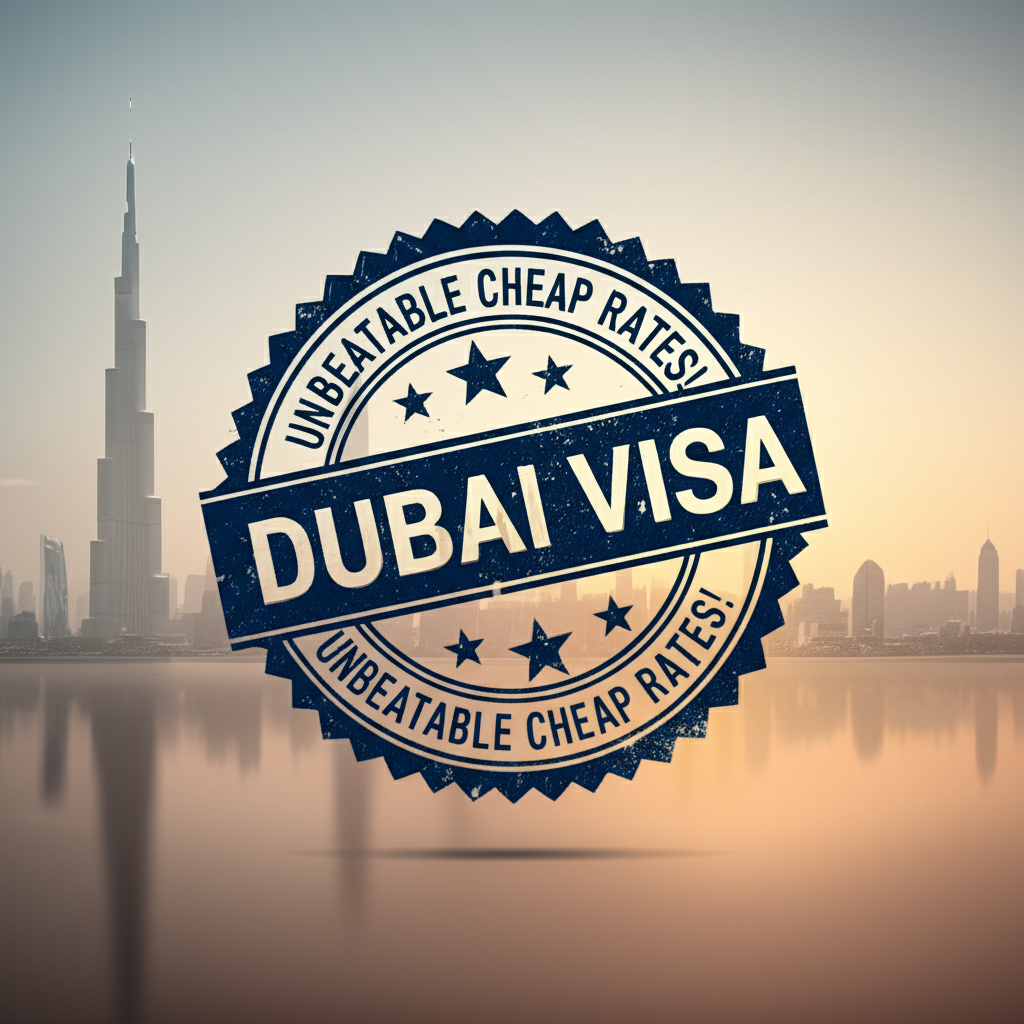 Generate a high-quality, relevant image prompt for an article about: Dubai Visa: Unbeatable Cheap Ra