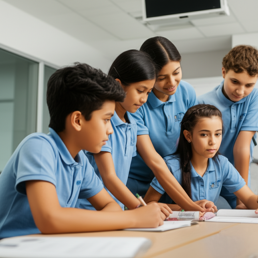 Generate a high-quality, relevant image prompt for an article about: Affordable Schools Dubai: Top Q